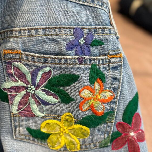 Ralph Lauren Polo Jeans Low Rise Whitney Jean Women's Embroidered Bootcut Jeans - Picture 4 of 7